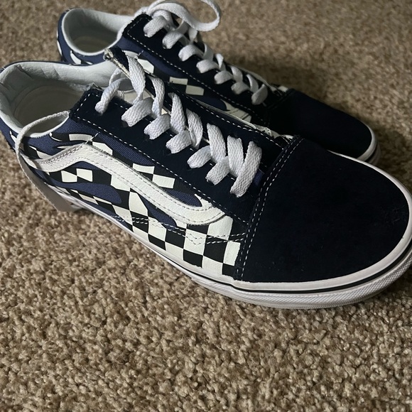 Vans Old Skool Checkerboard Flame Blue: Size 8 - Picture 1 of 2